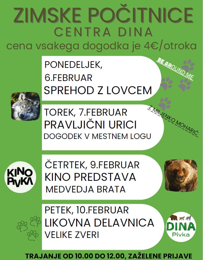 Zimske počitnice v DINI